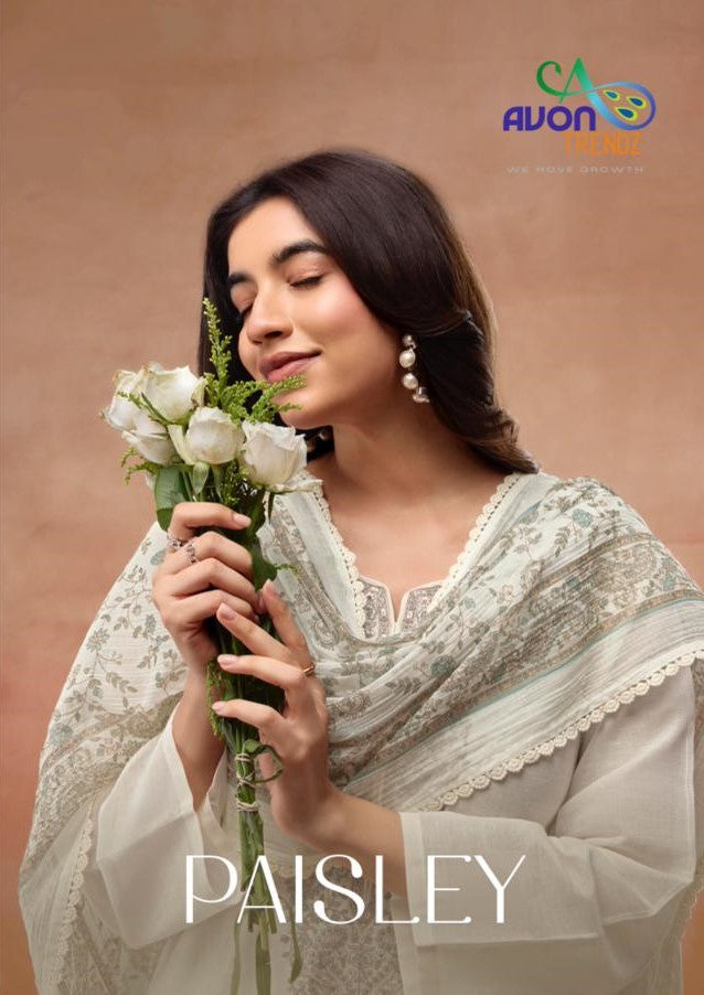 Paisley Avon Trendz Linen Pant Style Suits Manufacturer India
