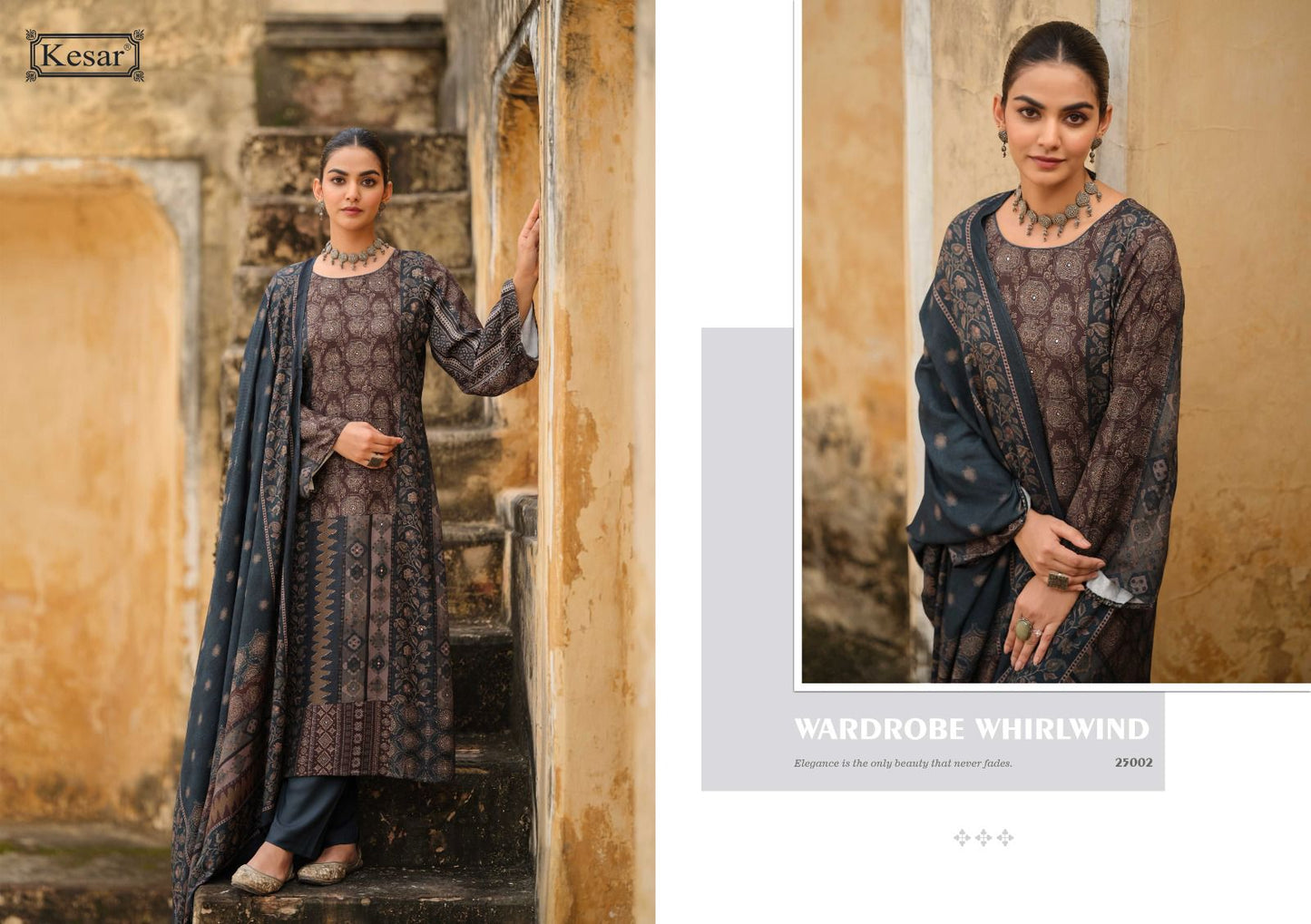 Paisley Kesar Pashmina Suits Exporter