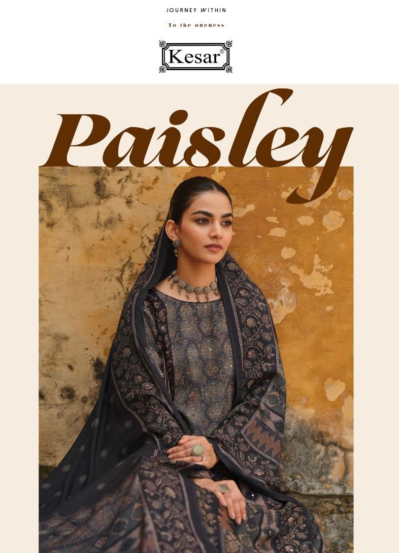 Paisley Kesar Pashmina Suits Exporter