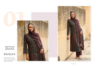 Paisley Kesar Pashmina Suits Exporter