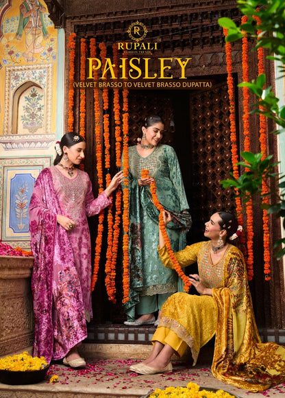 Paisley Rupali Velvet Suits Manufacturer