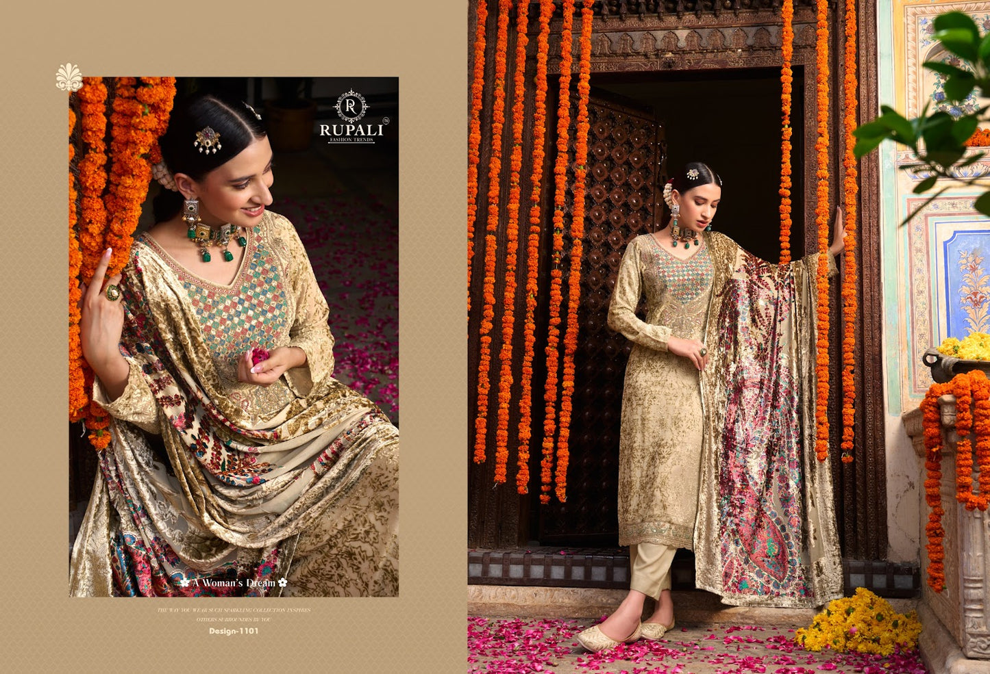 Paisley Rupali Velvet Suits Manufacturer
