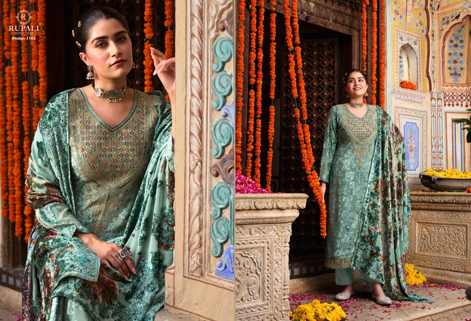 Paisley Rupali Velvet Suits Manufacturer