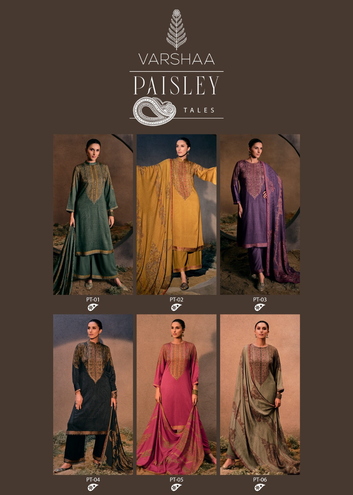 Paisley Tales Varsha Fashions Tencil Plazzo Style Suits Wholesale