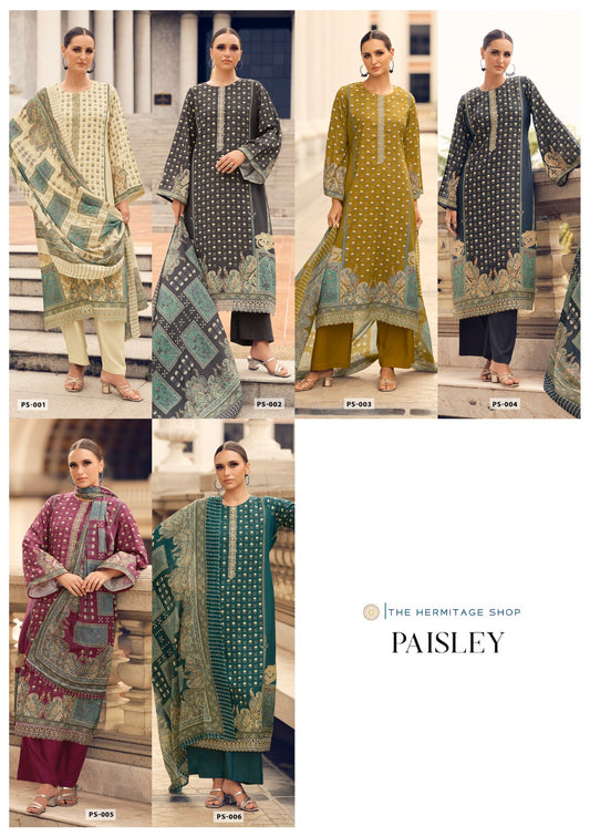 Paisley The Hermitage Shop Viscose Karachi Salwar Suits Exporter Gujarat