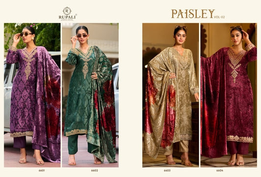 Paisley Vol 2 Rupali Velvet Suits Supplier Ahmedabad