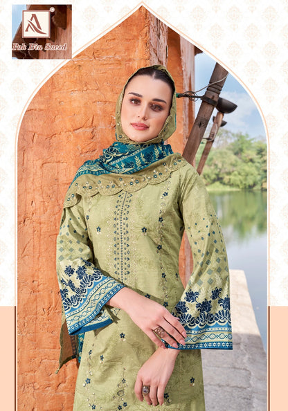 Pak Bin Saeed Alok Cambric Cotton Karachi Salwar Suits Exporter Ahmedabad