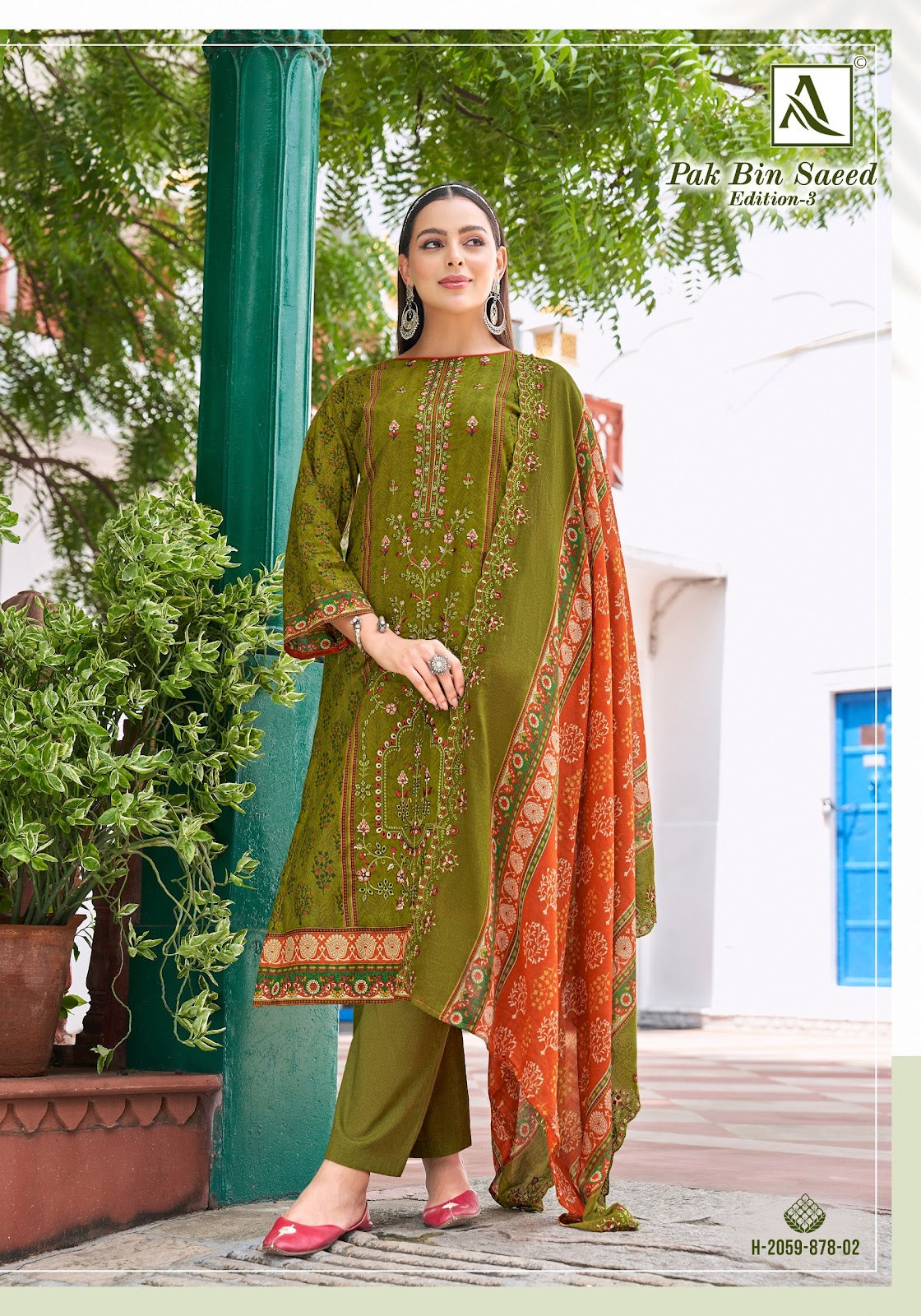 Pak Bin Saeed Edition 3 Alok Cambric Cotton Karachi Salwar Suits Exporter Ahmedabad