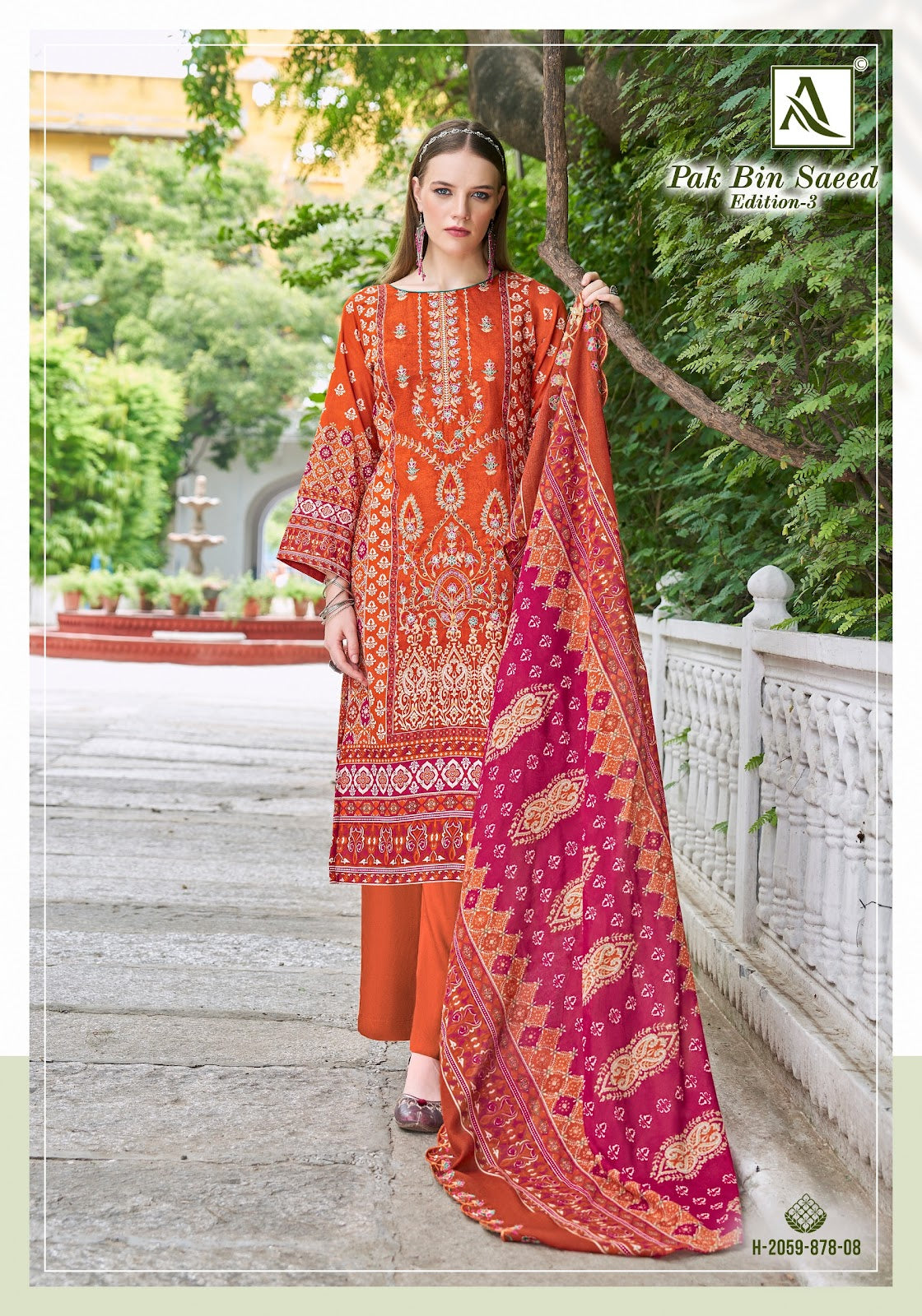 Pak Bin Saeed Edition 3 Alok Cambric Cotton Karachi Salwar Suits Exporter Ahmedabad