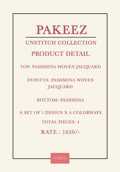 Pakeez Naariti Pashmina Suits Wholesale