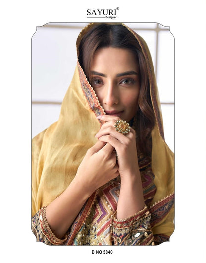 Pakeeza Karachi Sayuri Natural Crepe Readymade Suits Exporter India