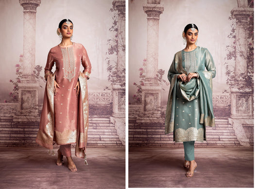 Pakeeza Naariti Simmer Tissue Jacquard Salwar Suits Wholesale Price