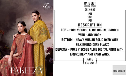 Pakeeza Tm Viscose Plazzo Style Suits Wholesaler