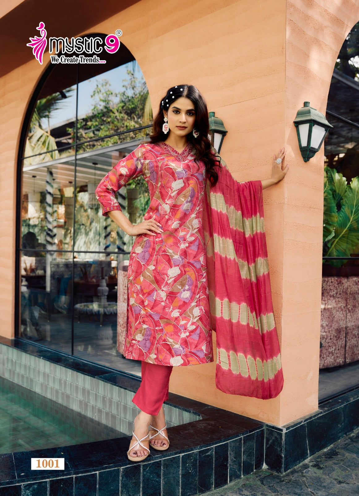 Pakhi Vol 1 Mystic 9 Vertical Readymade Pant Style Suits Manufacturer Gujarat