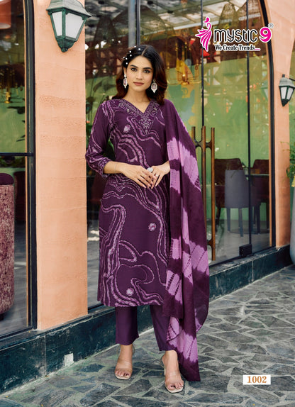 Pakhi Vol 1 Mystic 9 Vertical Readymade Pant Style Suits Manufacturer Gujarat