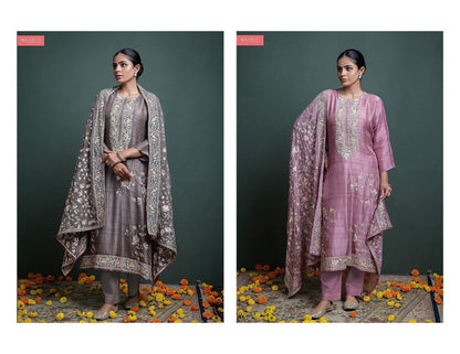 Pakiza Naariti Tussar Pant Style Suits Manufacturer India