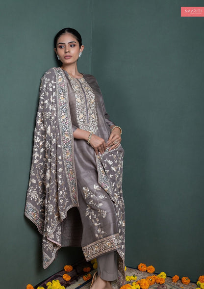 Pakiza Naariti Tussar Pant Style Suits Manufacturer India