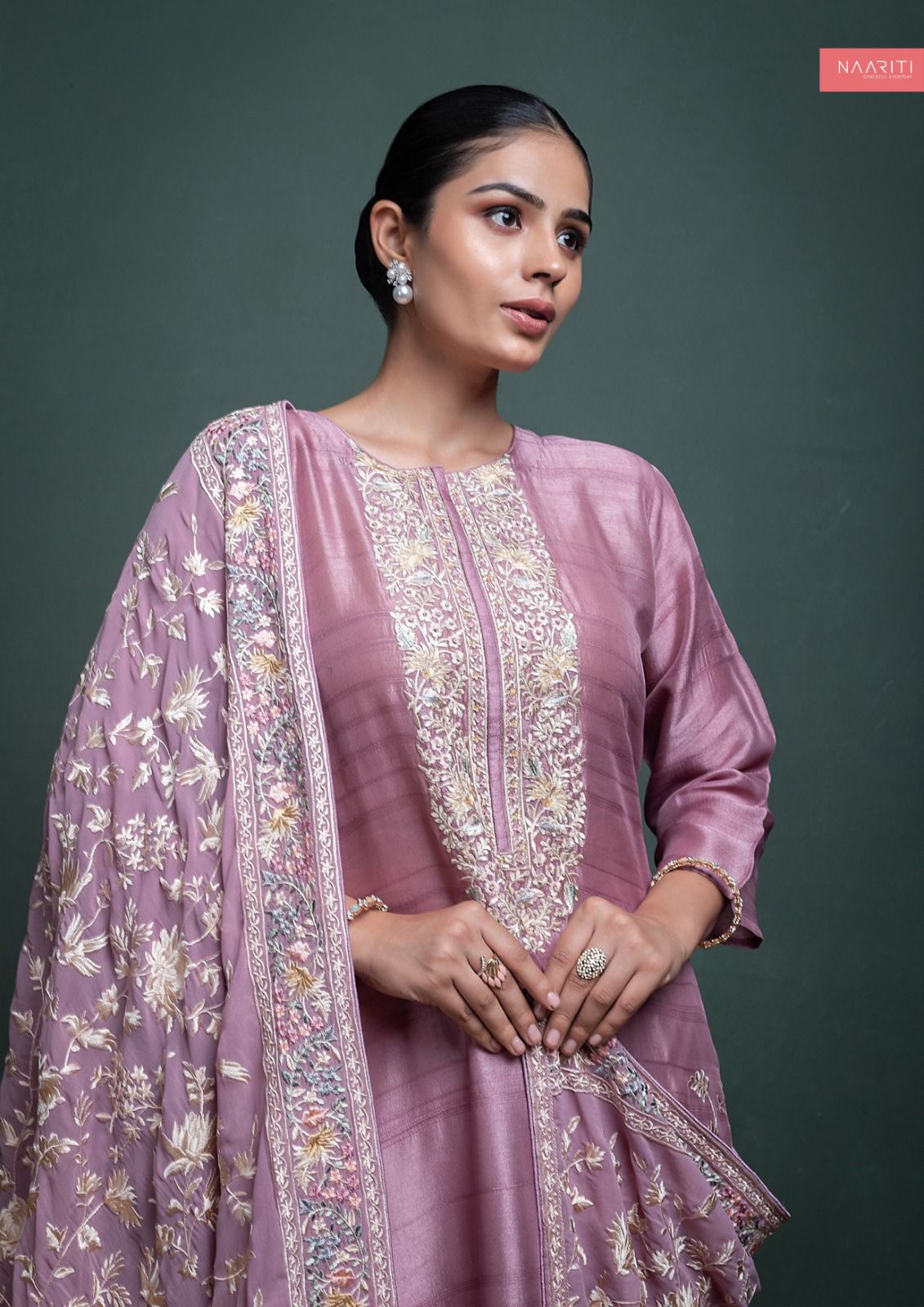 Pakiza Naariti Tussar Pant Style Suits Manufacturer India