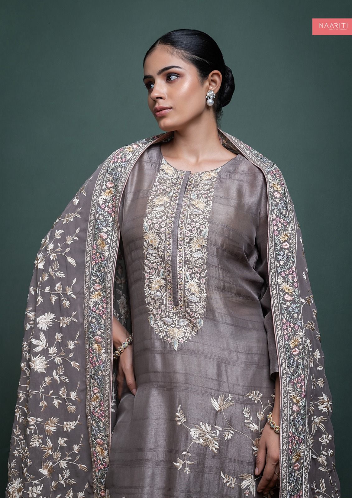 Pakiza Naariti Tussar Pant Style Suits Manufacturer India