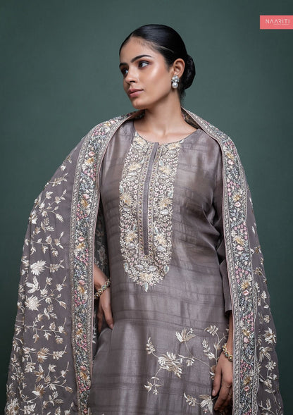 Pakiza Naariti Tussar Pant Style Suits Manufacturer India