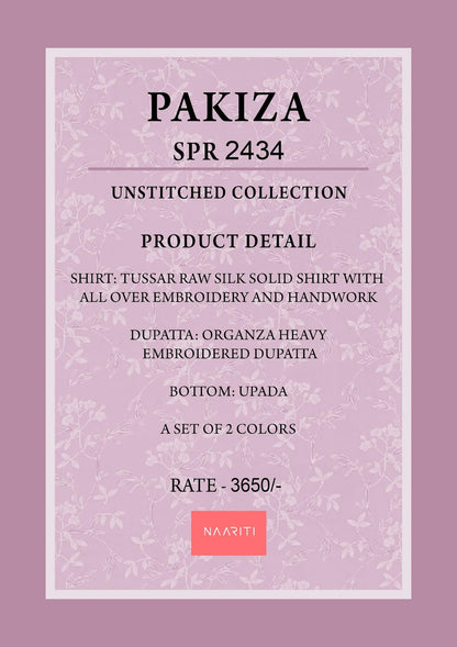 Pakiza Naariti Tussar Pant Style Suits Manufacturer India