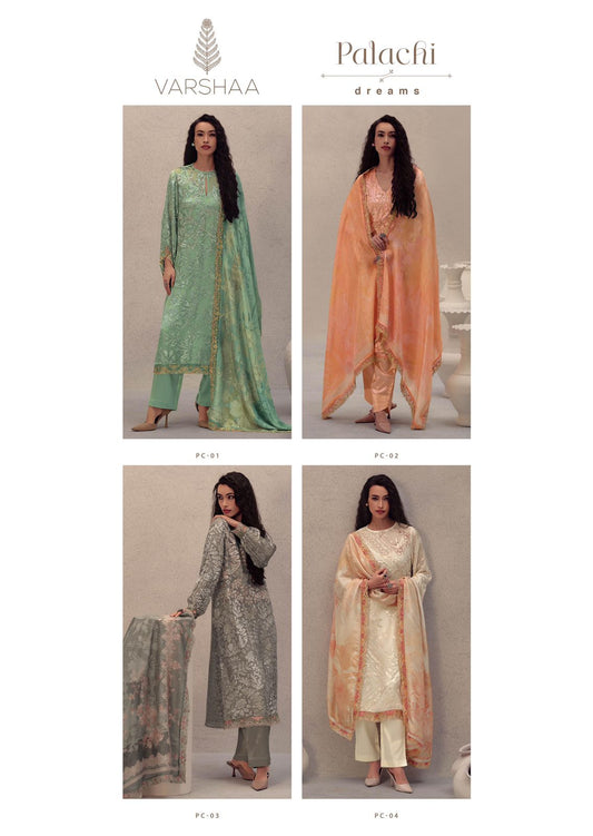 Palachi Dreams Varsha Fashions Velvet Plazzo Style Suits Manufacturer India