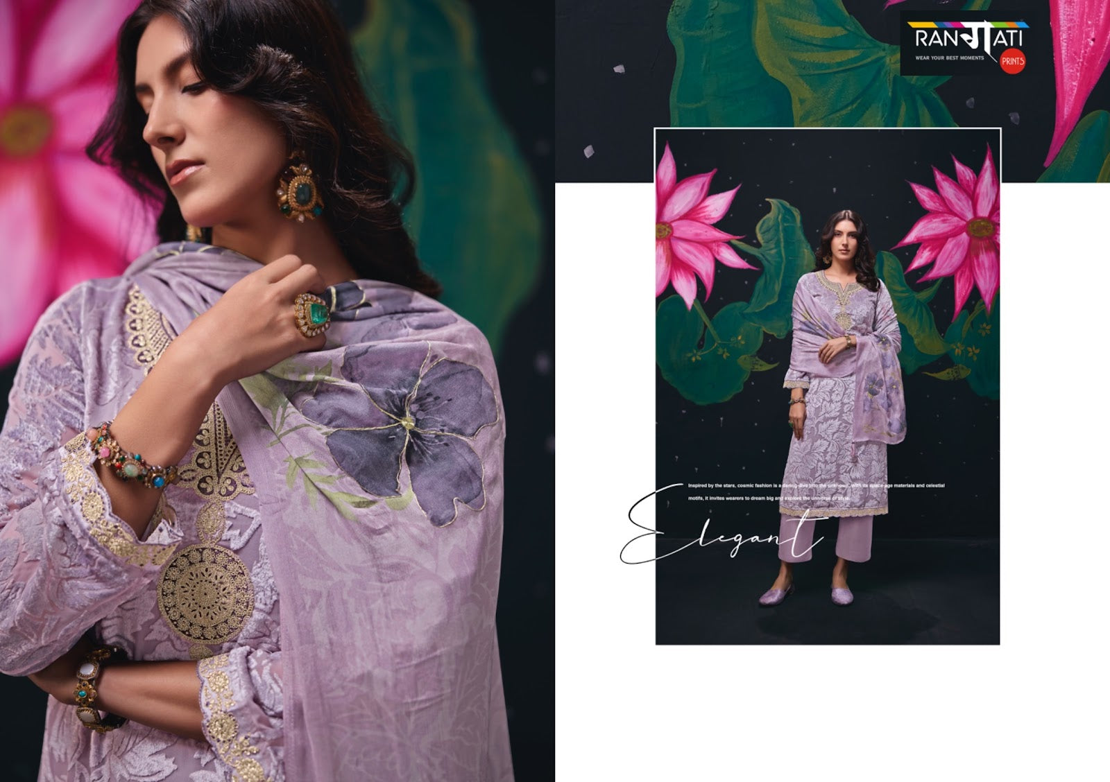 Palachi Edit Rangati Prints Velvet Suits Supplier Gujarat