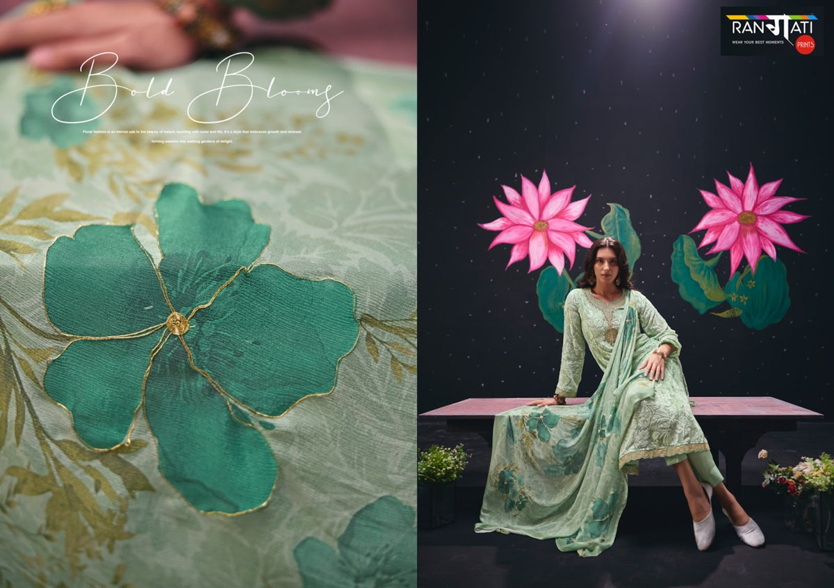 Palachi Edit Rangati Prints Velvet Suits Supplier Gujarat