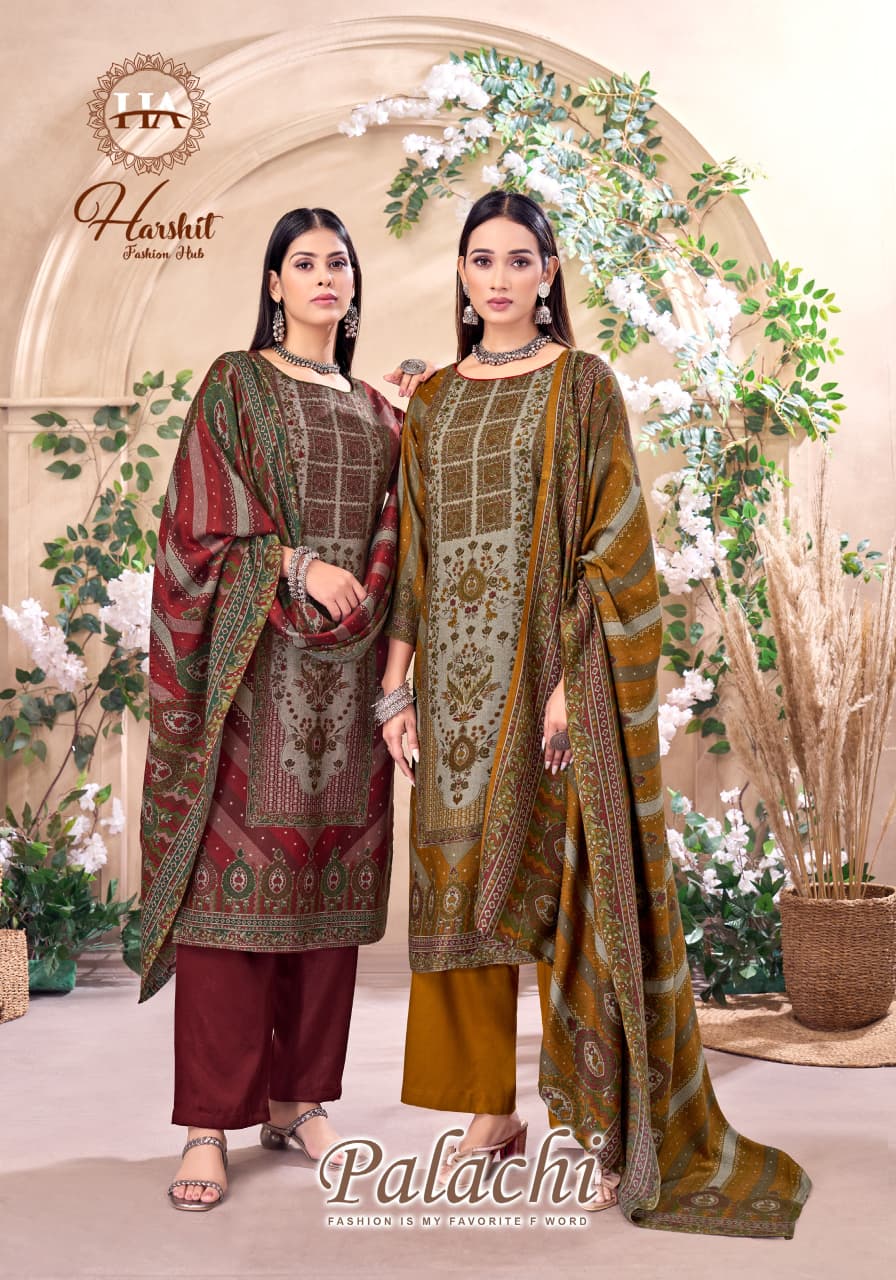 Palachi Harshit Fashion Karachi Pashmina Salwar Suits Supplier Gujarat