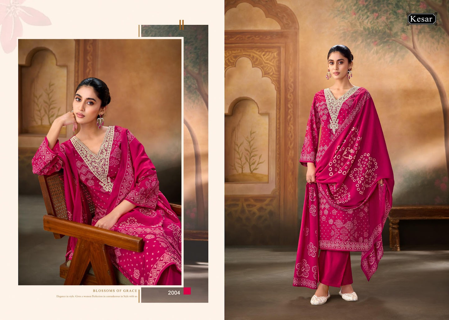 Palak 0209 Kesar Muslin Karachi Salwar Suits Exporter Ahmedabad