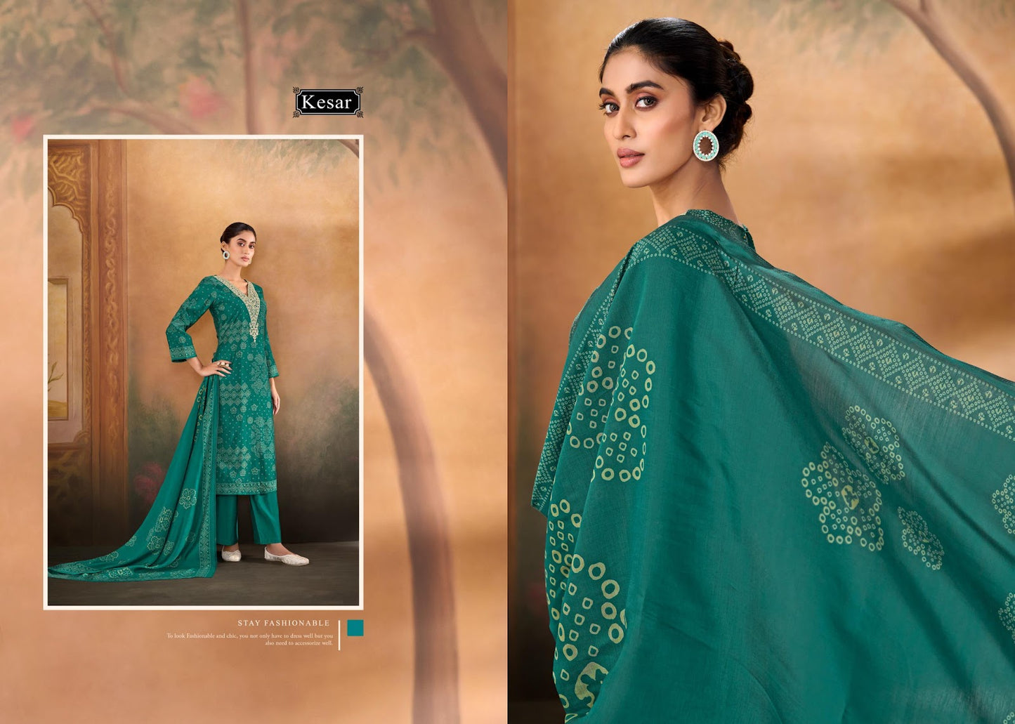 Palak 0209 Kesar Muslin Karachi Salwar Suits Exporter Ahmedabad