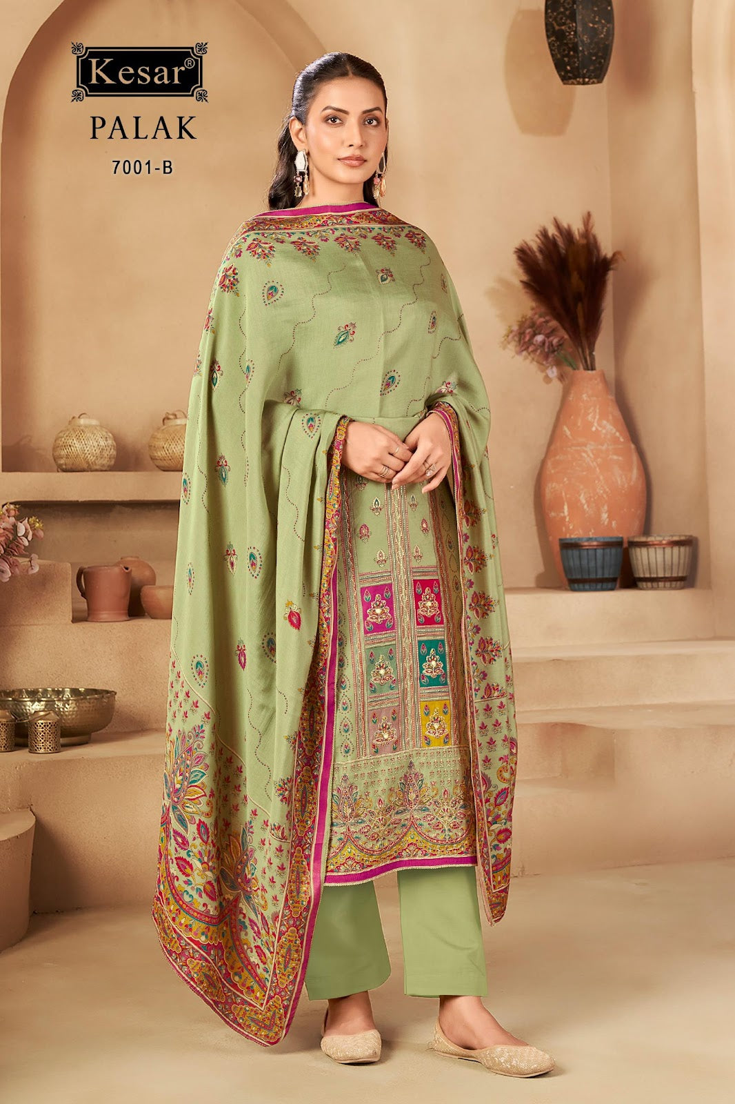 Palak 7001 Kesar Modal Silk Pant Style Suits Exporter India