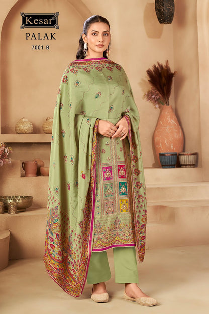 Palak 7001 Kesar Modal Silk Pant Style Suits Exporter India