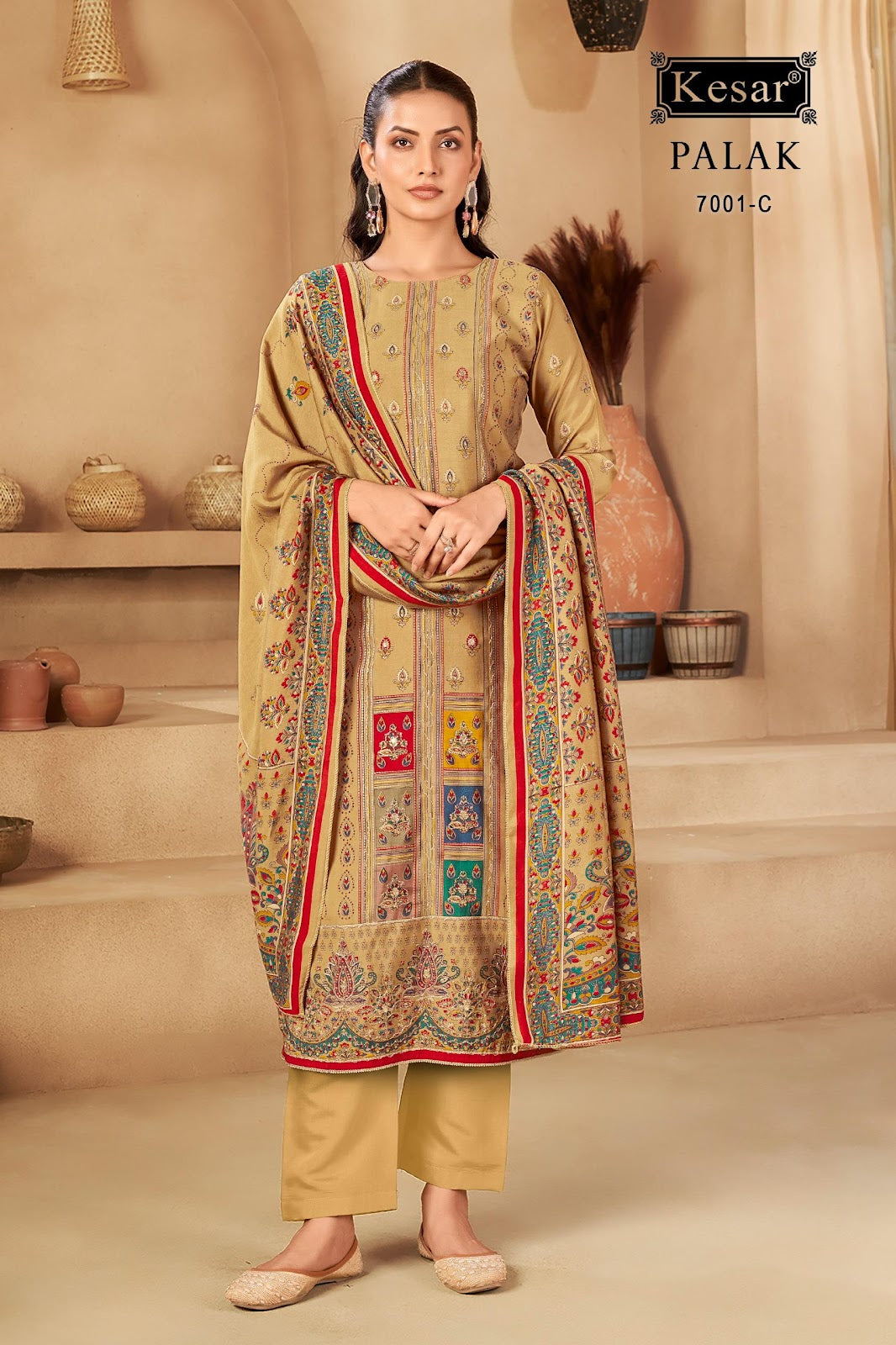 Palak 7001 Kesar Modal Silk Pant Style Suits Exporter India