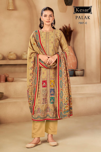 Palak 7001 Kesar Modal Silk Pant Style Suits Exporter India