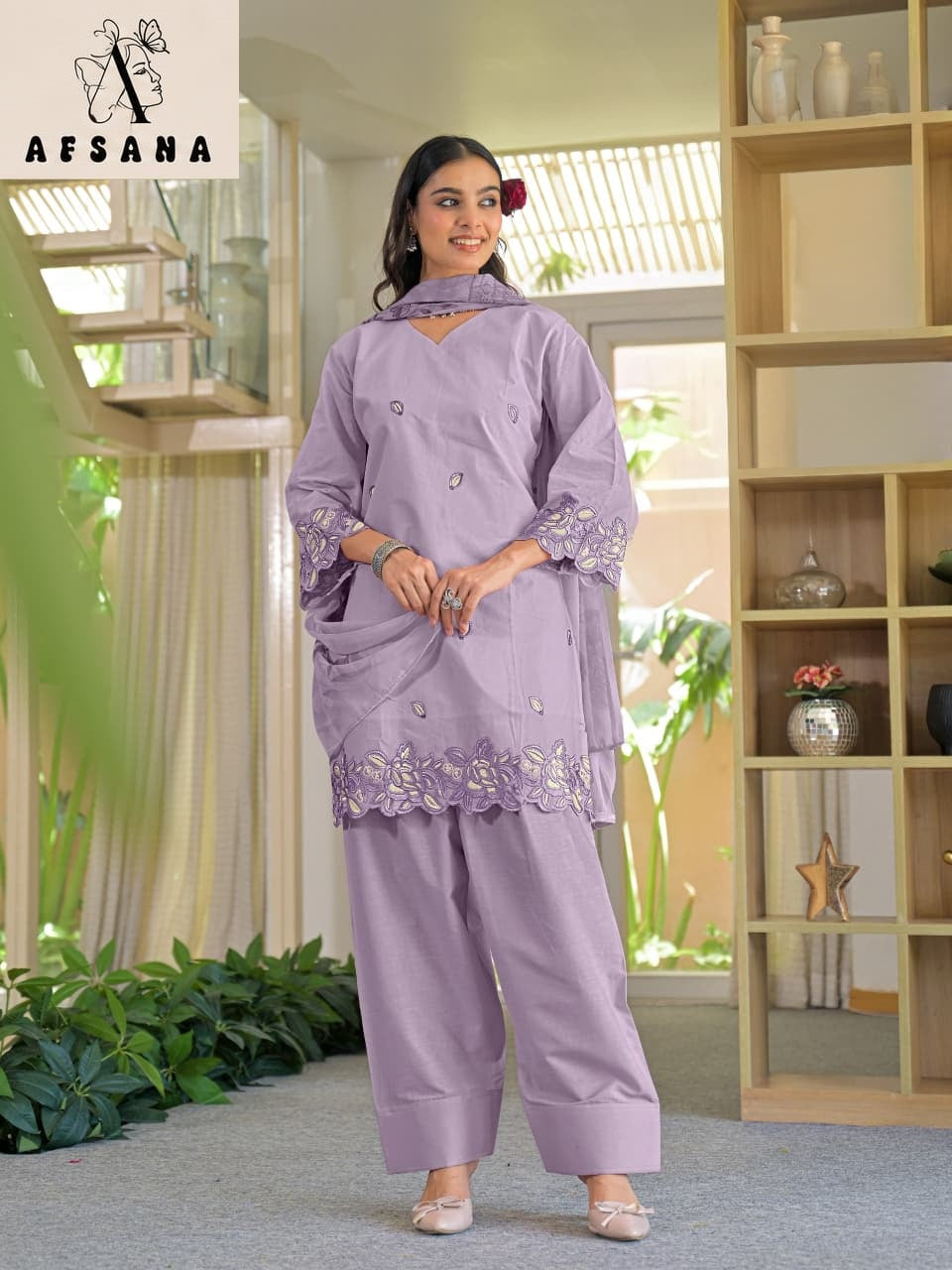 Palak Farshi Afsana Cotton Pakistani Readymade Suits Wholesaler