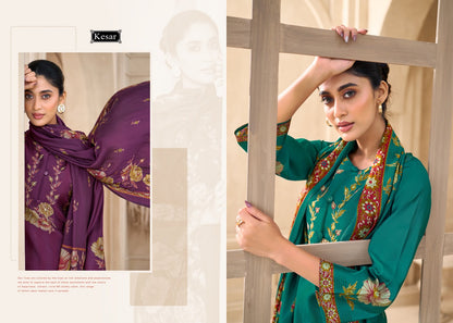 Palak Kesar Muslin Karachi Salwar Suits Exporter India