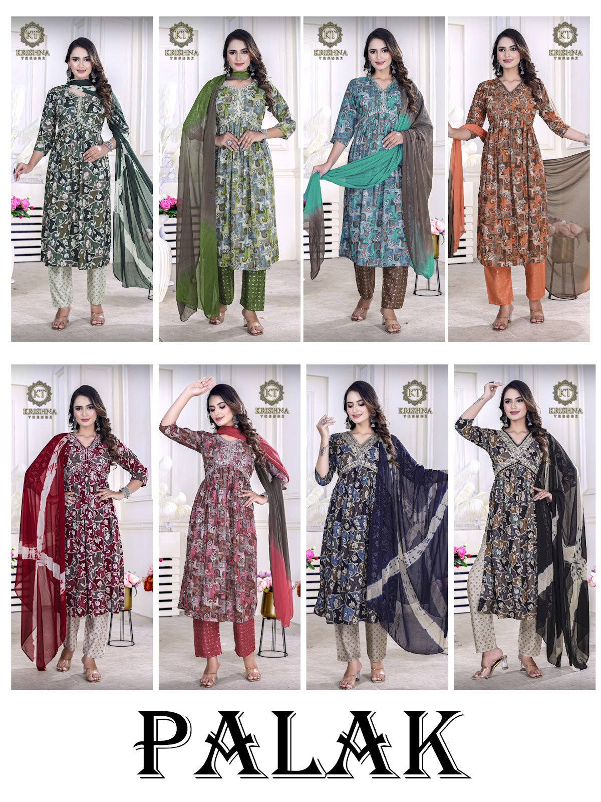 Palak Kt Rayon 14Kg Readymade Pant Style Suits