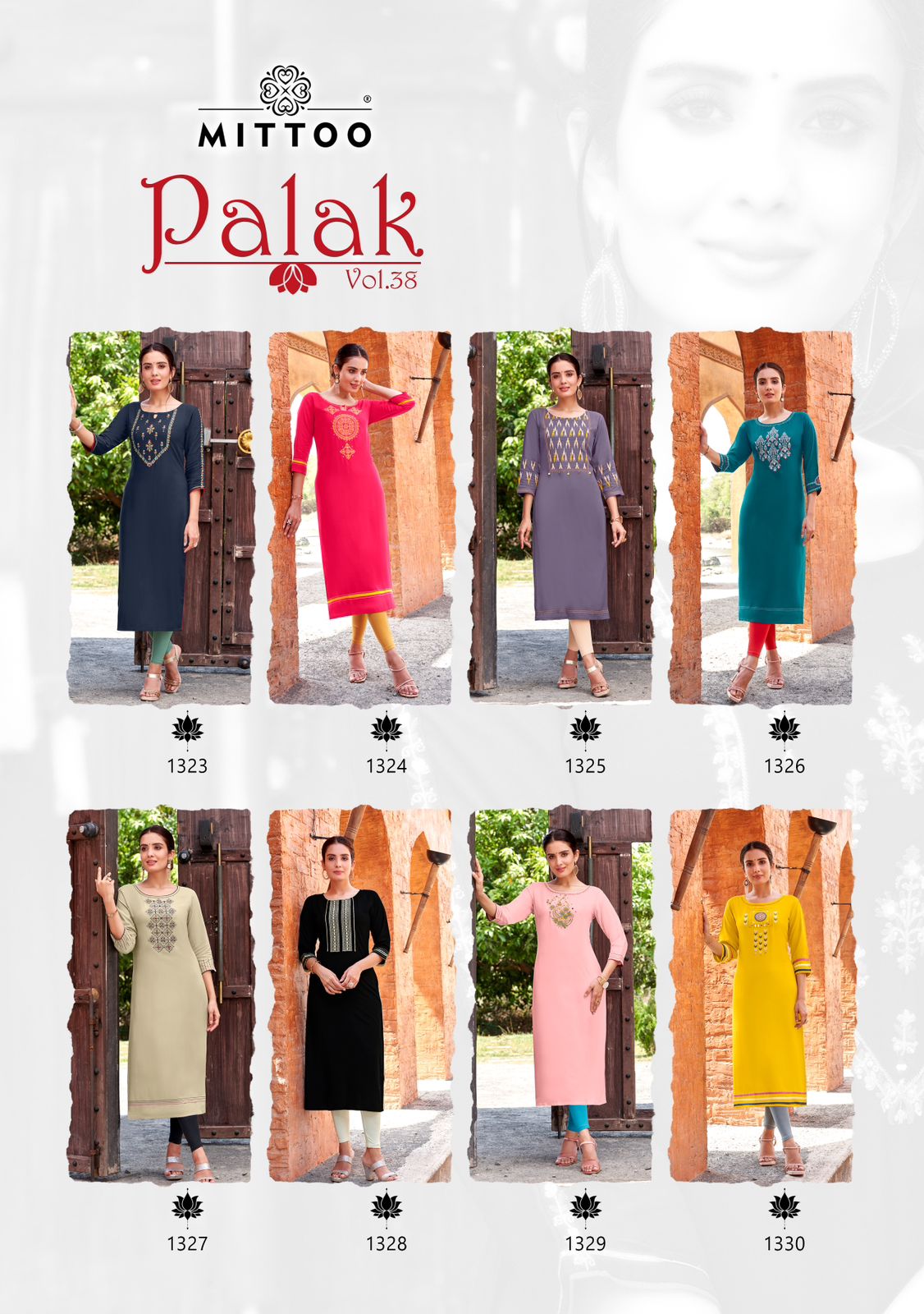 Palak Vol 38 Mittoo Heavy Rayon Long Straight Kurti Wholesale Rate