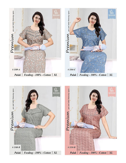 Palak Mother Shivani Cotton Feeding Night Gown Supplier India