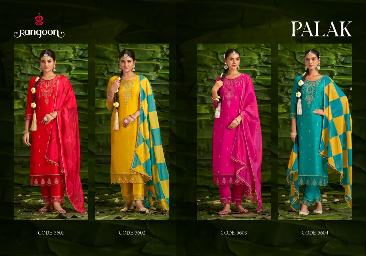 Palak Rangoon Viscose Readymade Pant Style Suits Manufacturer Gujarat