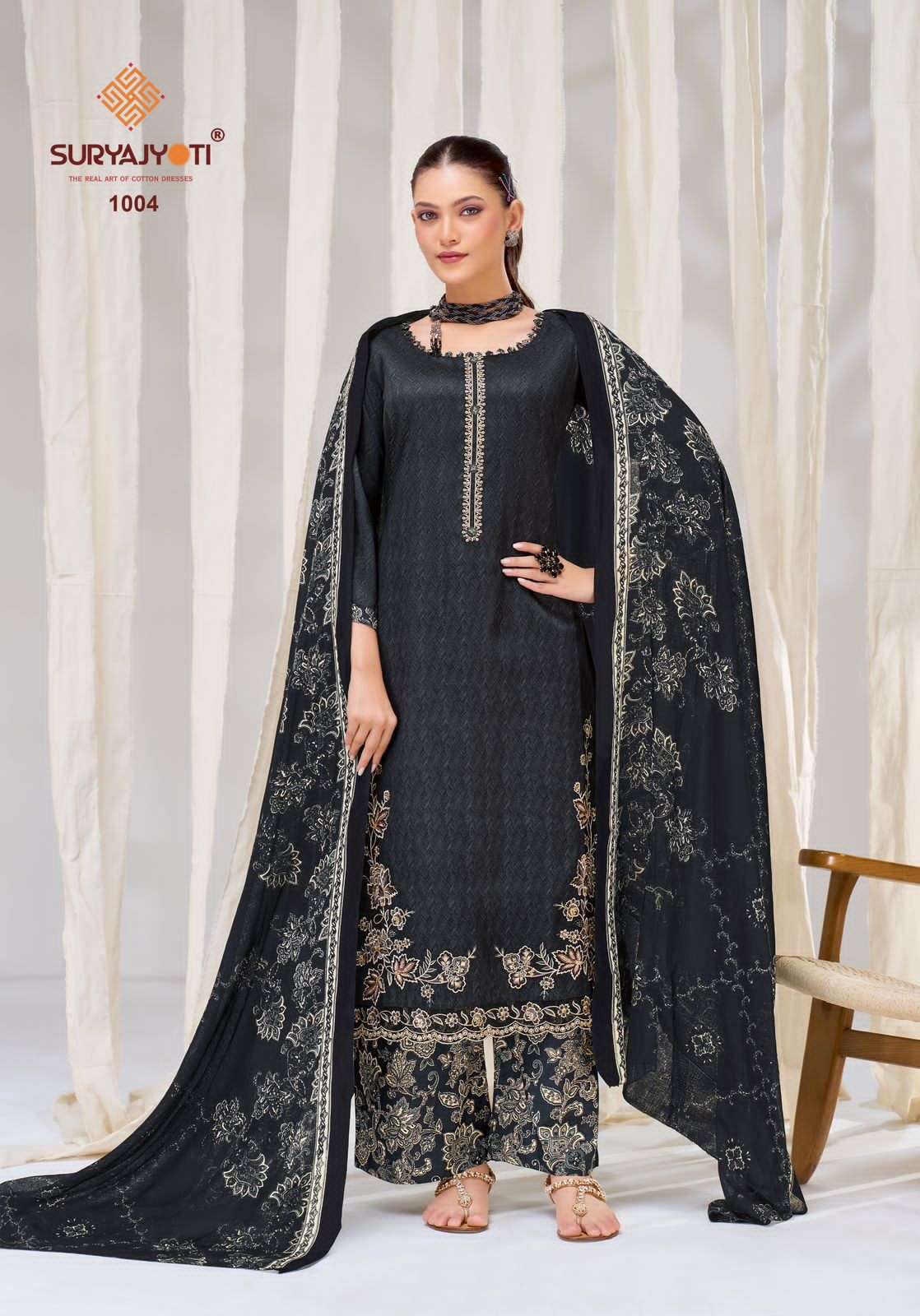 Palak Vol 1 Suryajyoti Jaam Satin Plazzo Style Suits Supplier