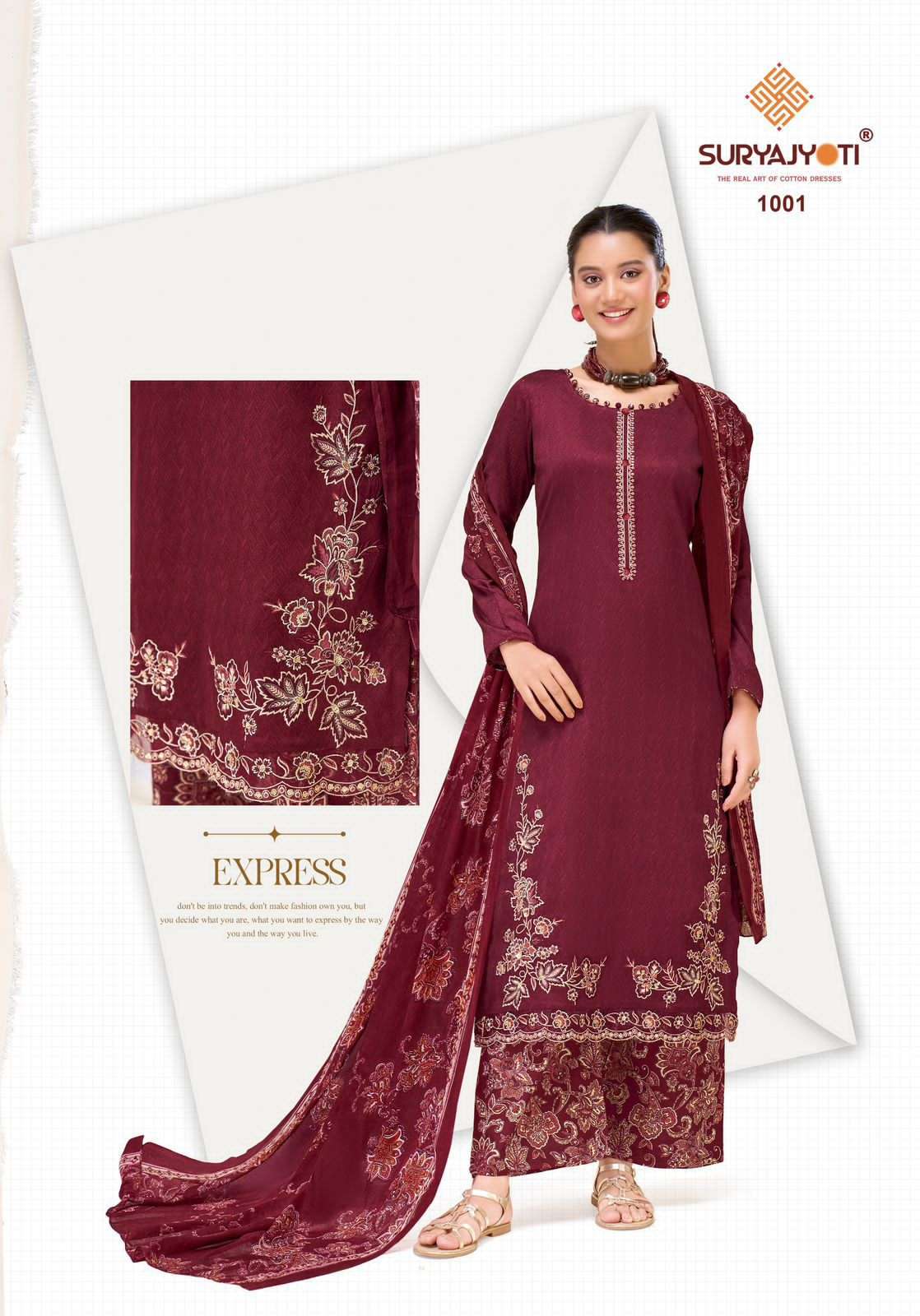 Palak Vol 1 Suryajyoti Jaam Satin Plazzo Style Suits Supplier