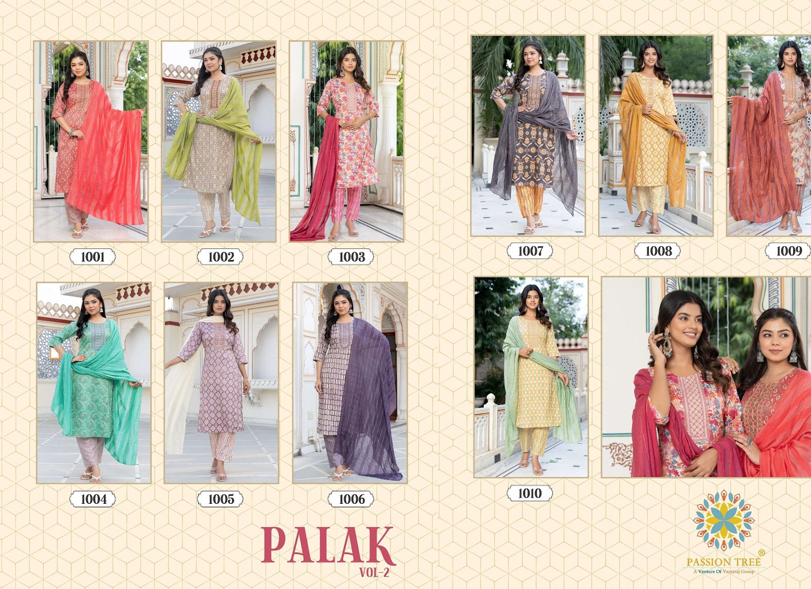 Palak Vol 2 Passion Tree Capsule Readymade Pant Style Suits Wholesaler Gujarat