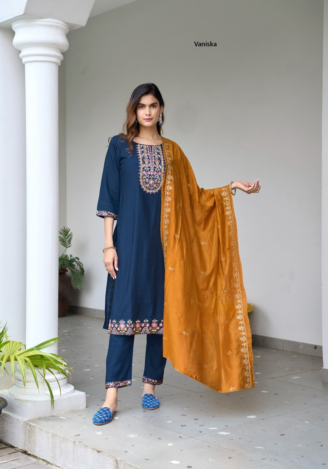 Palak Vol 2 Vaniska Vetican Silk Readymade Pant Style Suits Exporter