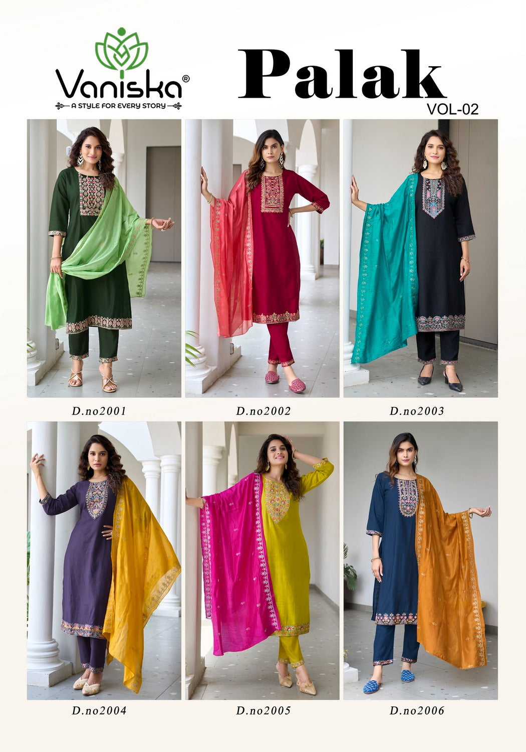 Palak Vol 2 Vaniska Vetican Silk Readymade Pant Style Suits Exporter