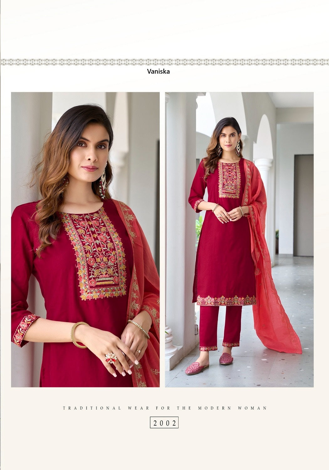 Palak Vol 2 Vaniska Vetican Silk Readymade Pant Style Suits Exporter