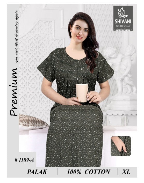 Palak Zarina Shivani Cotton Night Gowns Exporter India