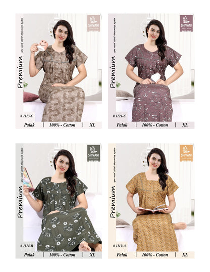 Palak Zarina Shivani Cotton Night Gowns Exporter India