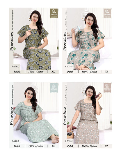 Palak Zarina Shivani Cotton Night Gowns Exporter India